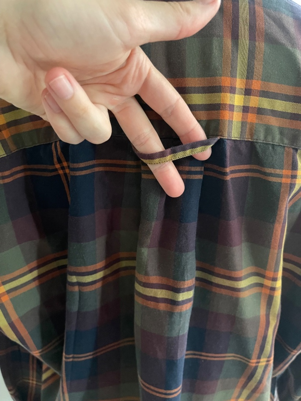 Orvis Signature Collection Mens L Plaid Shirt 100% Cotton Portugal - Picture 6 of 9